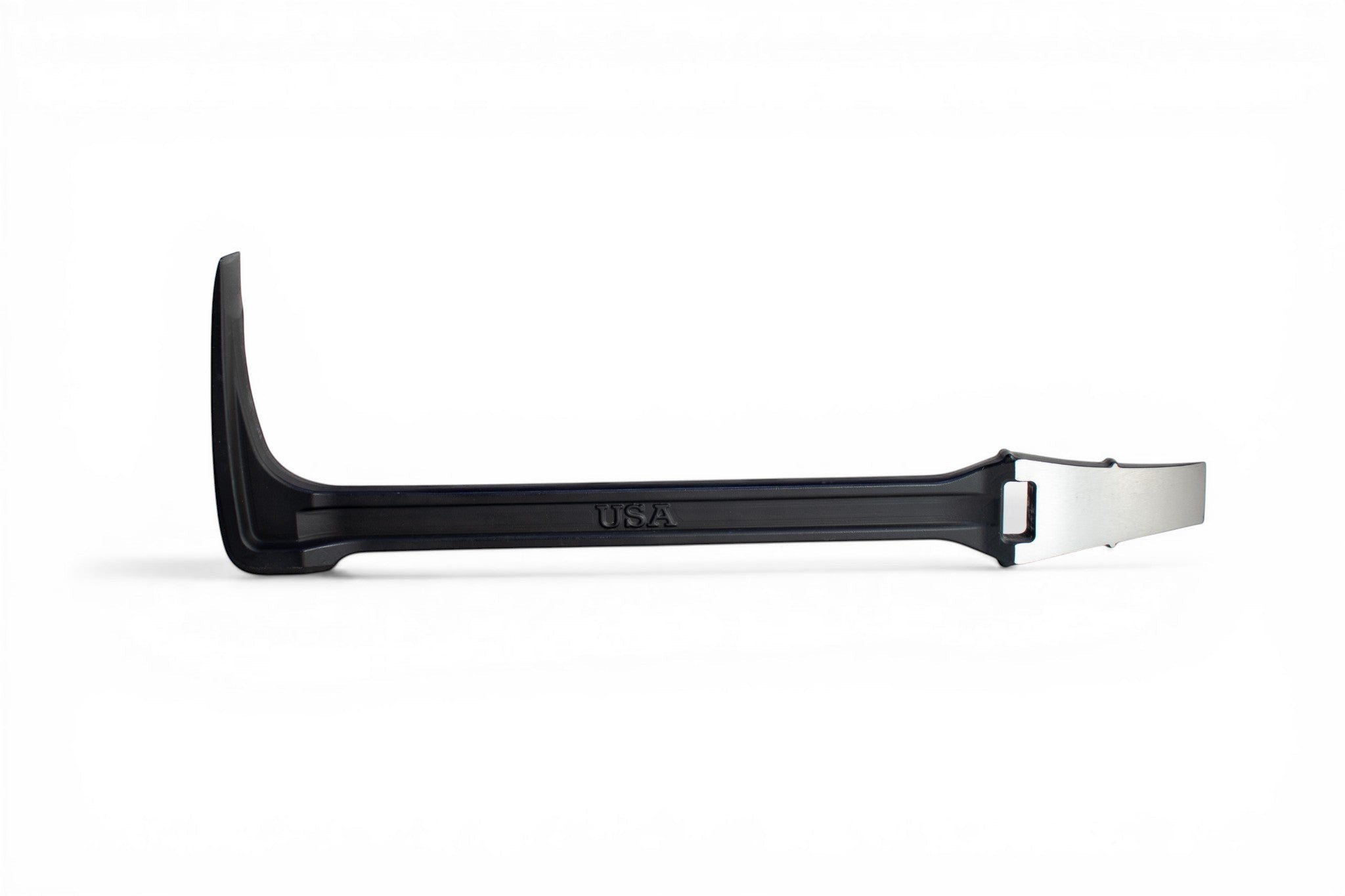 Fire Maul Tools 18-inch black forged steel pry bar with a prying claw and 1.5-inch adz.