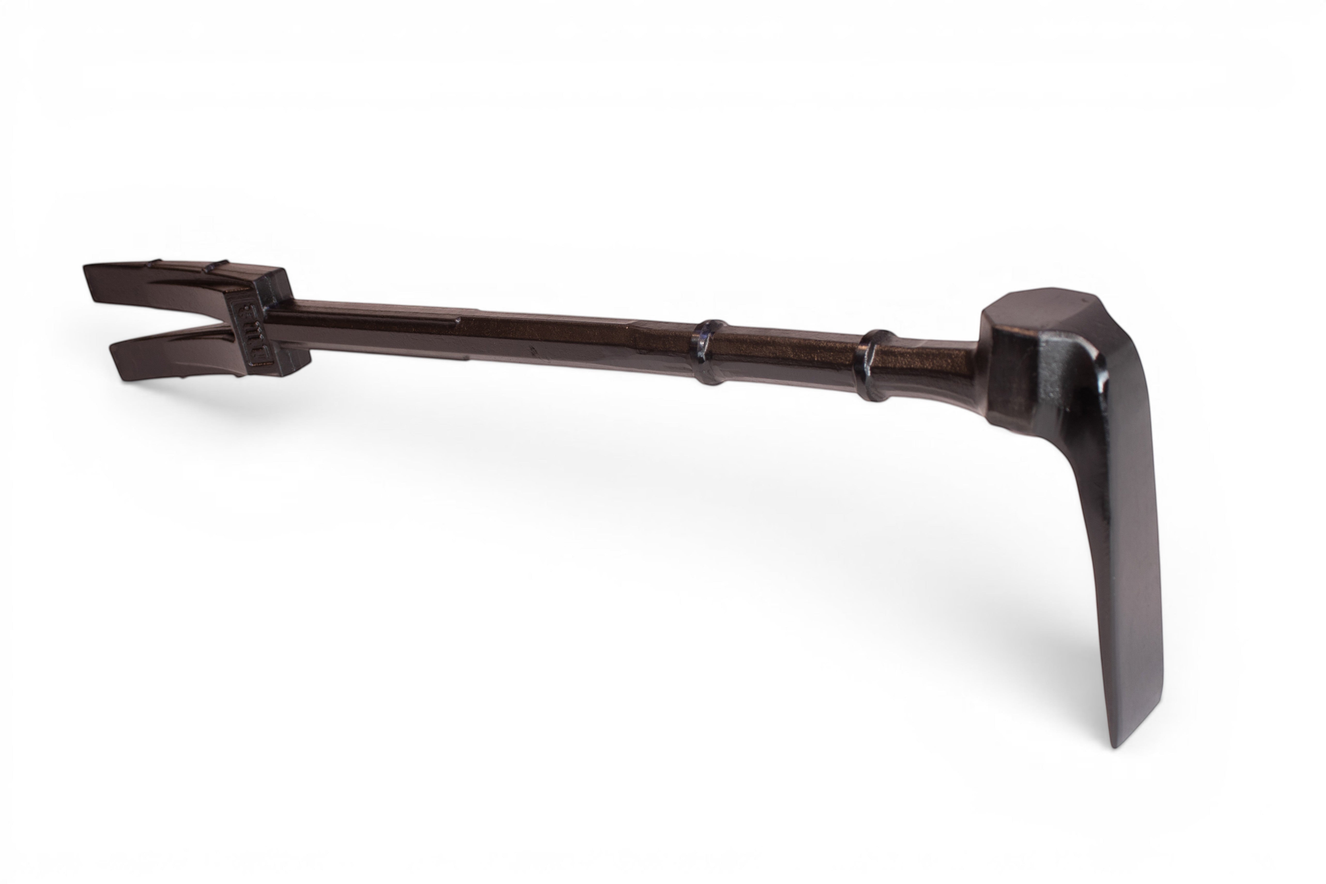 Fire Maul Tools Chicago Kelly halligan bar in black oxide forged steel with 90-degree adz and integrated fork tips.